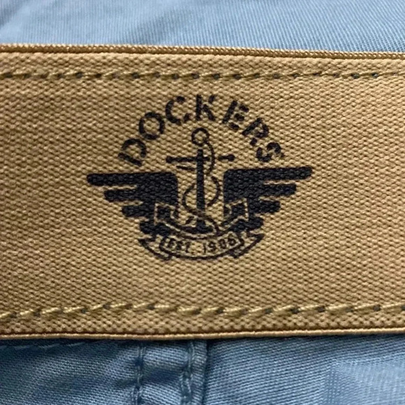 DOCKERS FLEX COMFORT SHORTS BIG MENS SIZE 50 STEEL BLUE COLOR EUC CLEAN - Picture 10 of 13